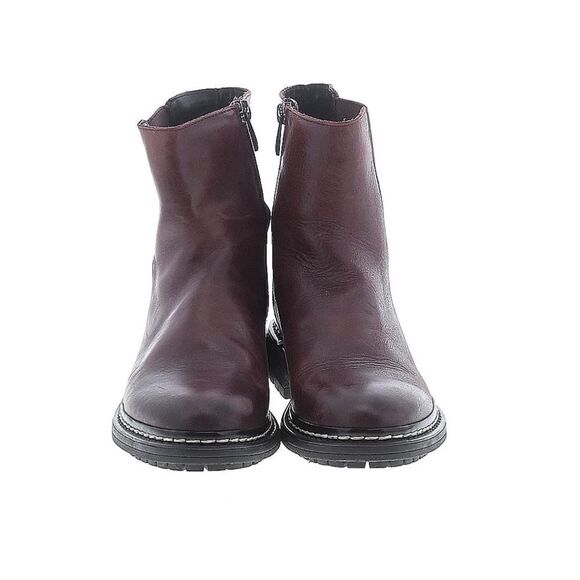 Leather Burgundy Ankle Boots, Franco Sarto, Size 7 - Picture 2 of 13